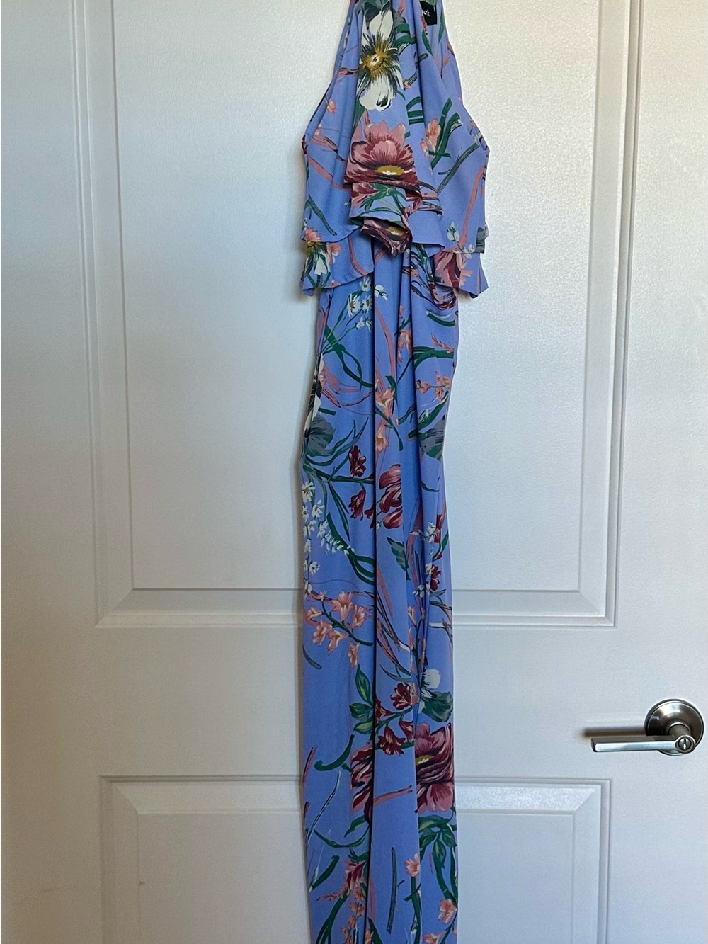 Style Rack Lavender Floral Halter Maxi Dress